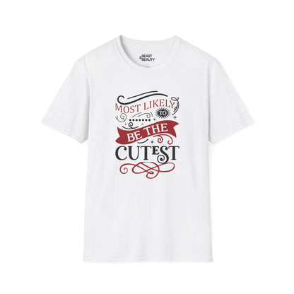 most likely to be the cutest christmas t-shirt white t-shirt uk Christmas gift idea