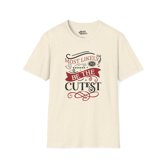 most likely to be the cutest christmas t-shirt natural t-shirt uk Christmas gift idea