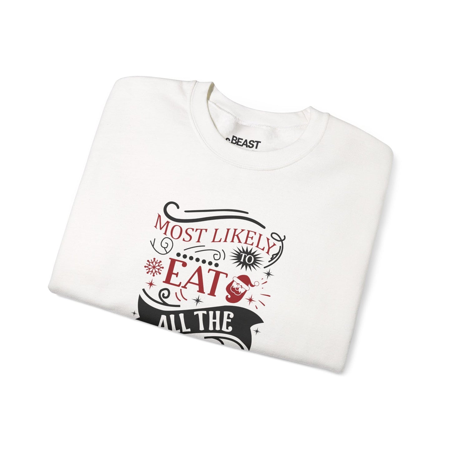 most likely to eat all the chocolate christmas sweatshirt sweatshirt uk Christmas gift idea image 4