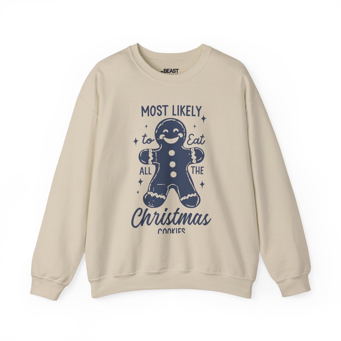 most likely to eat all the christmas cookies sweatshirt sand sweatshirt uk Christmas gift idea