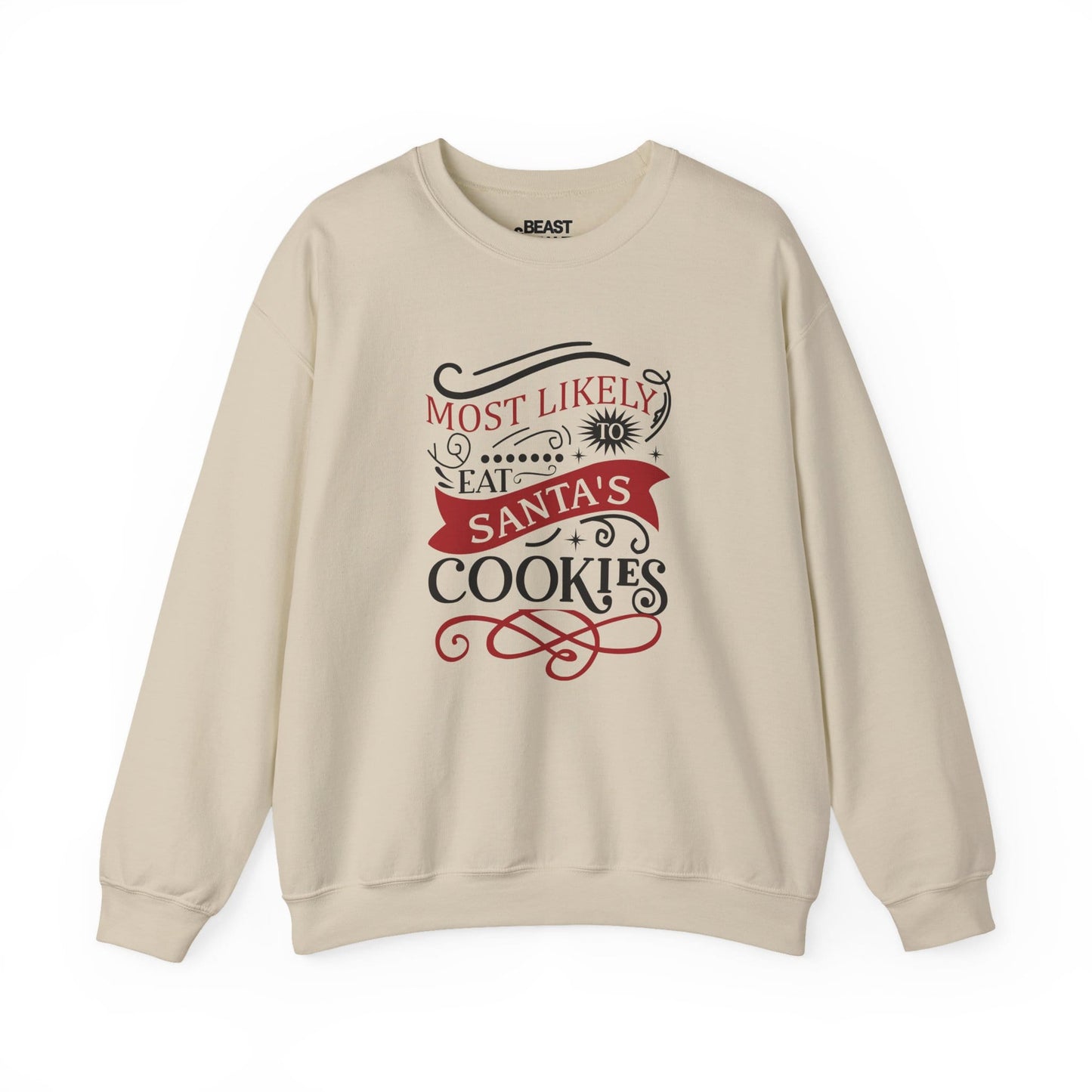 most likely to eat santa s cookies christmas sweatshirt sand sweatshirt uk Christmas gift idea