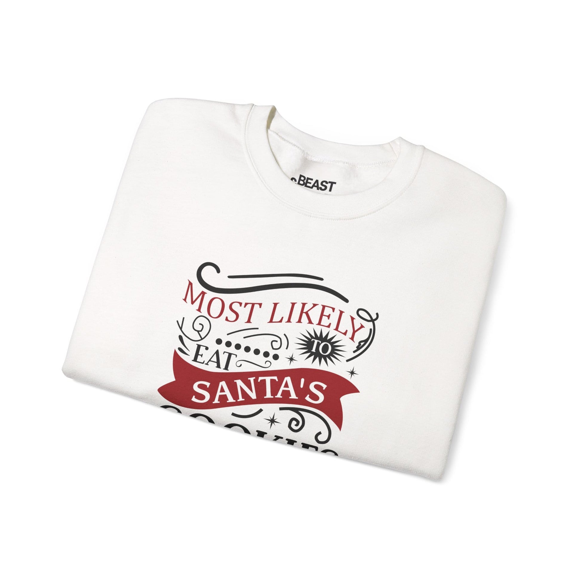 most likely to eat santa s cookies christmas sweatshirt sweatshirt uk Christmas gift idea image 4