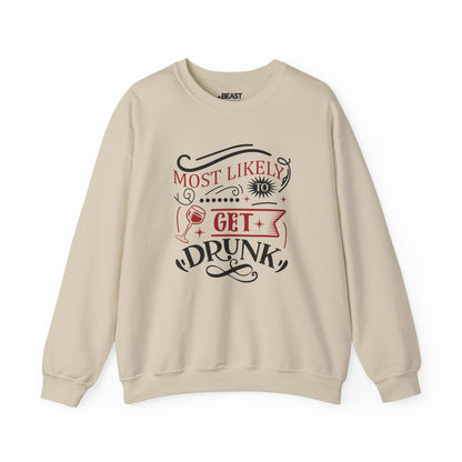 most likely to get drunk christmas sweatshirt sand sweatshirt uk Christmas gift idea