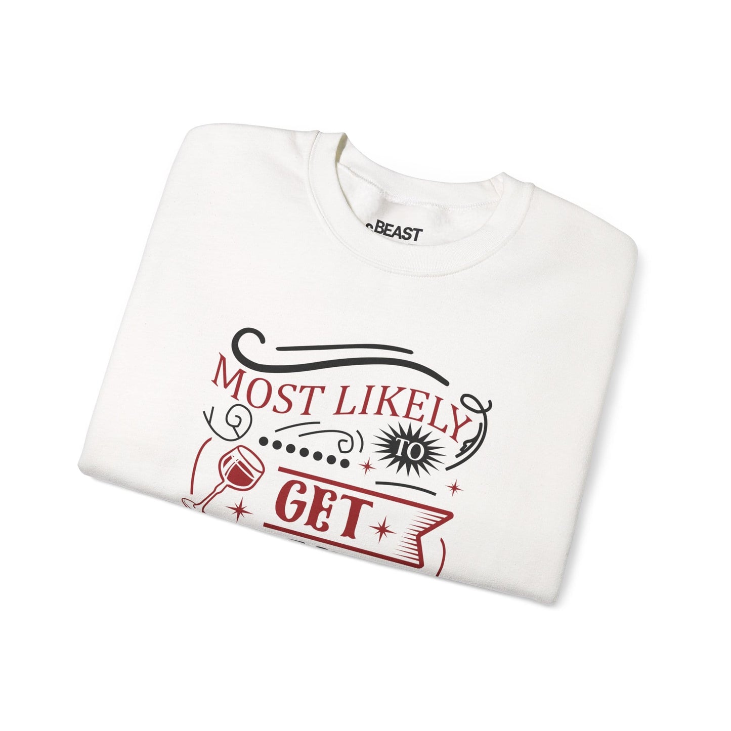 most likely to get drunk christmas sweatshirt sweatshirt uk Christmas gift idea image 4