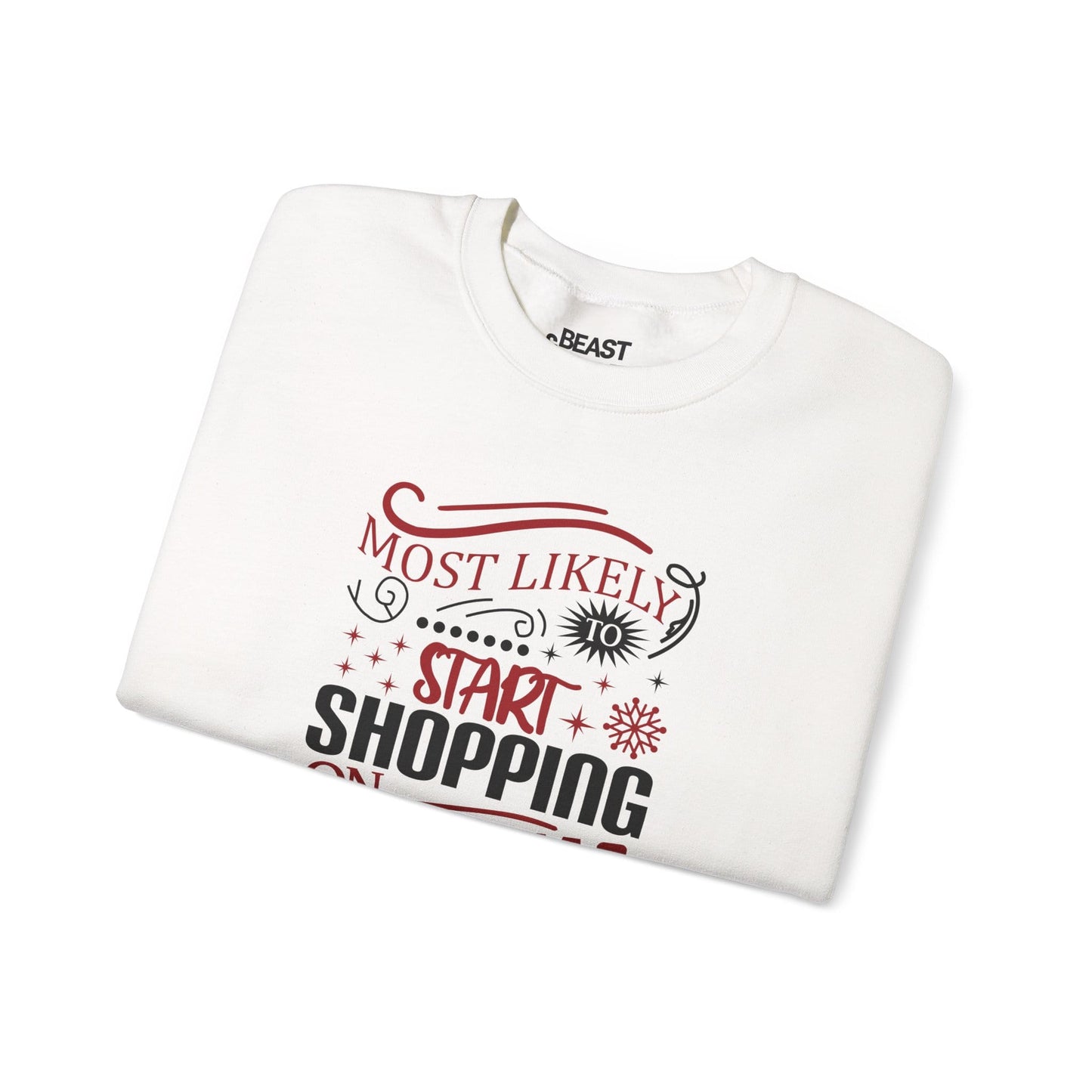 most likely to start shopping on christmas eve sweatshirt sweatshirt uk Christmas gift idea image 4