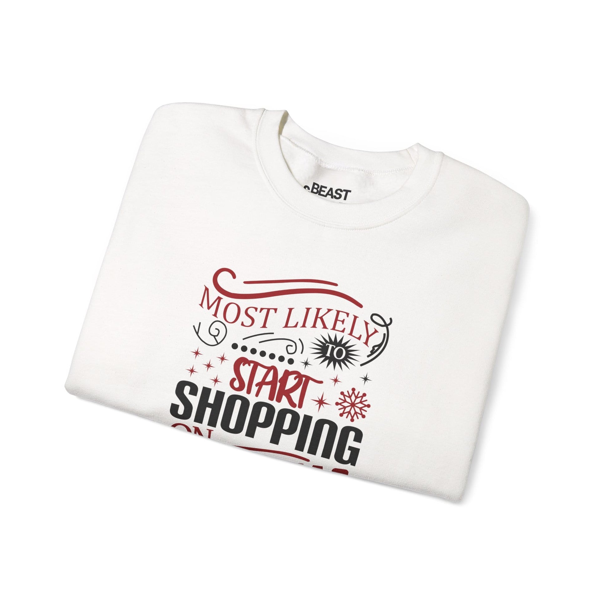 most likely to start shopping on christmas eve sweatshirt sweatshirt uk Christmas gift idea image 4