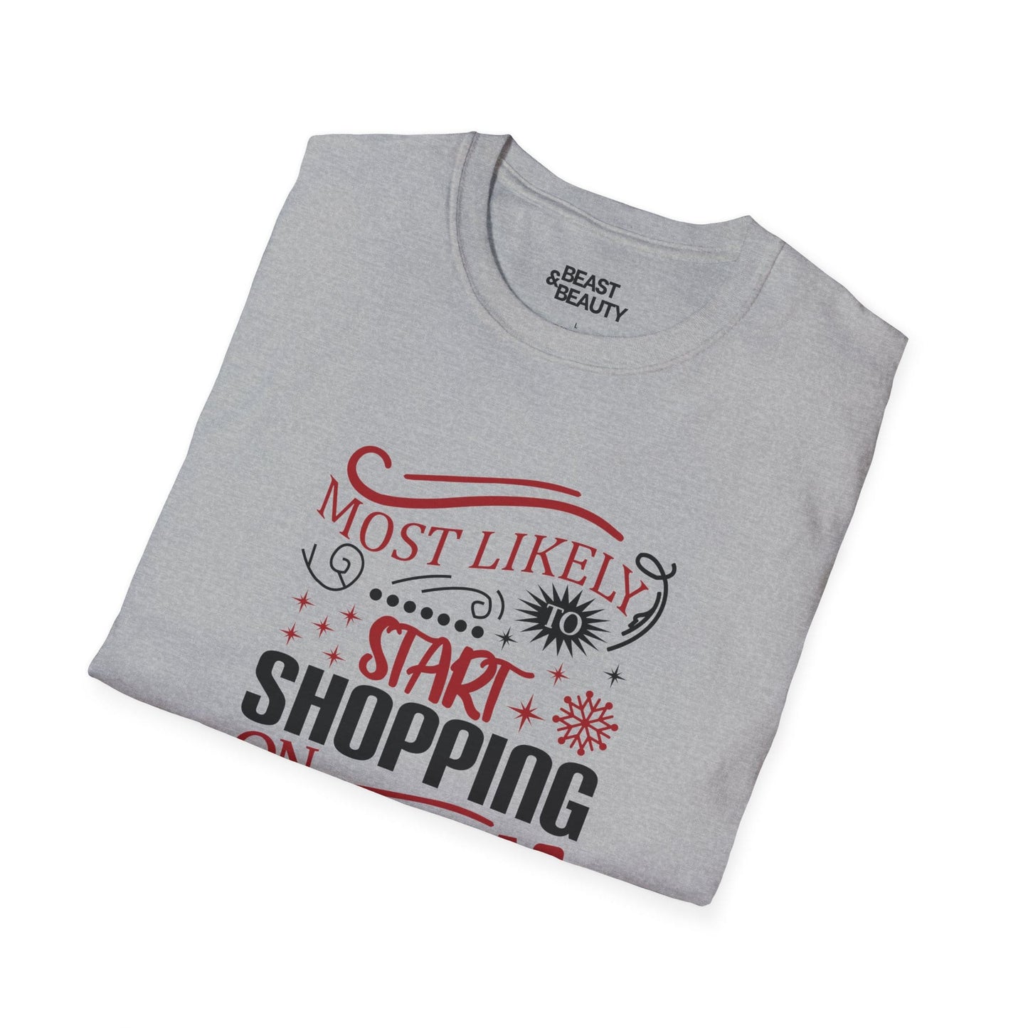 most likely to start shopping on christmas eve t-shirt t-shirt uk Christmas gift idea image 6