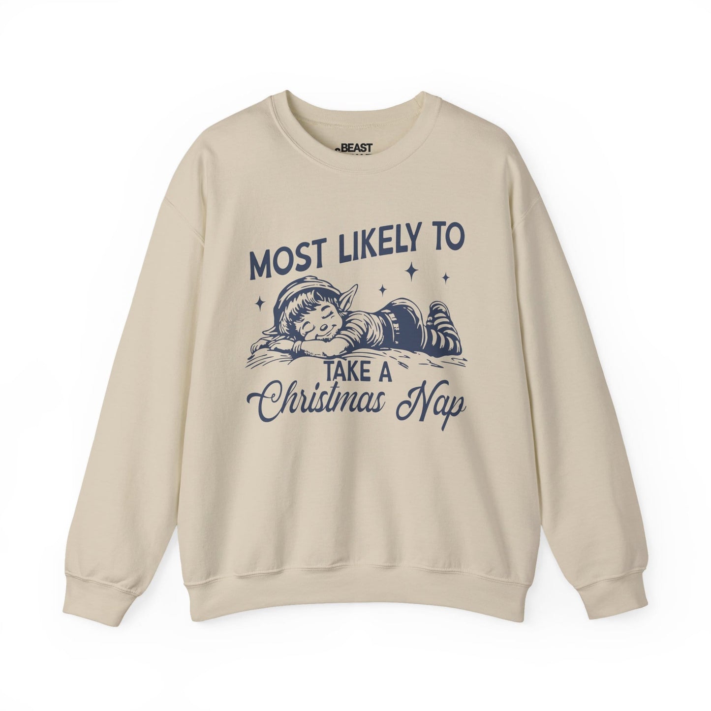 most likely to take a christmas nap sweatshirt sand sweatshirt uk Christmas gift idea