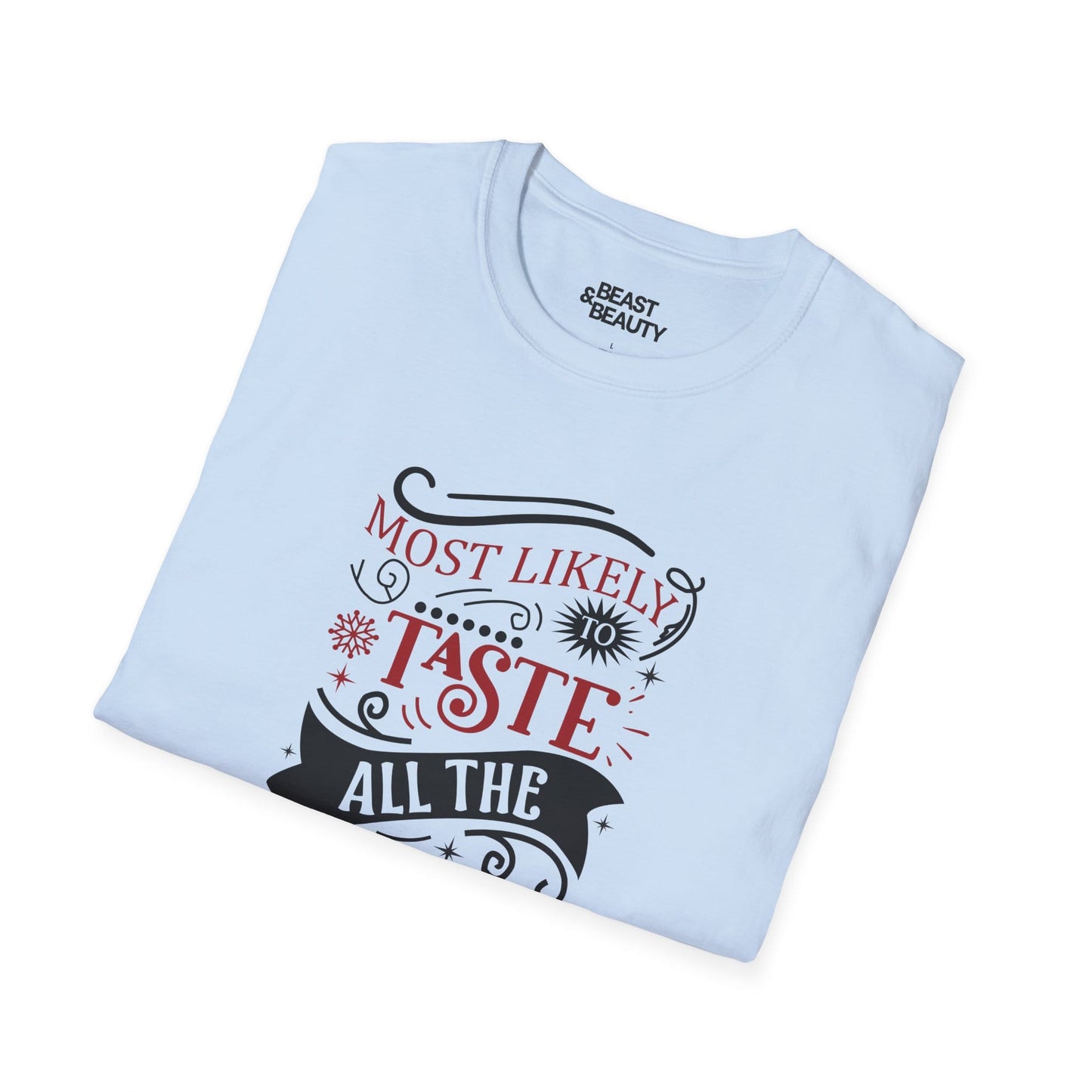 most likely to taste all the wine & food christmas t-shirt t-shirt uk Christmas gift idea image 6