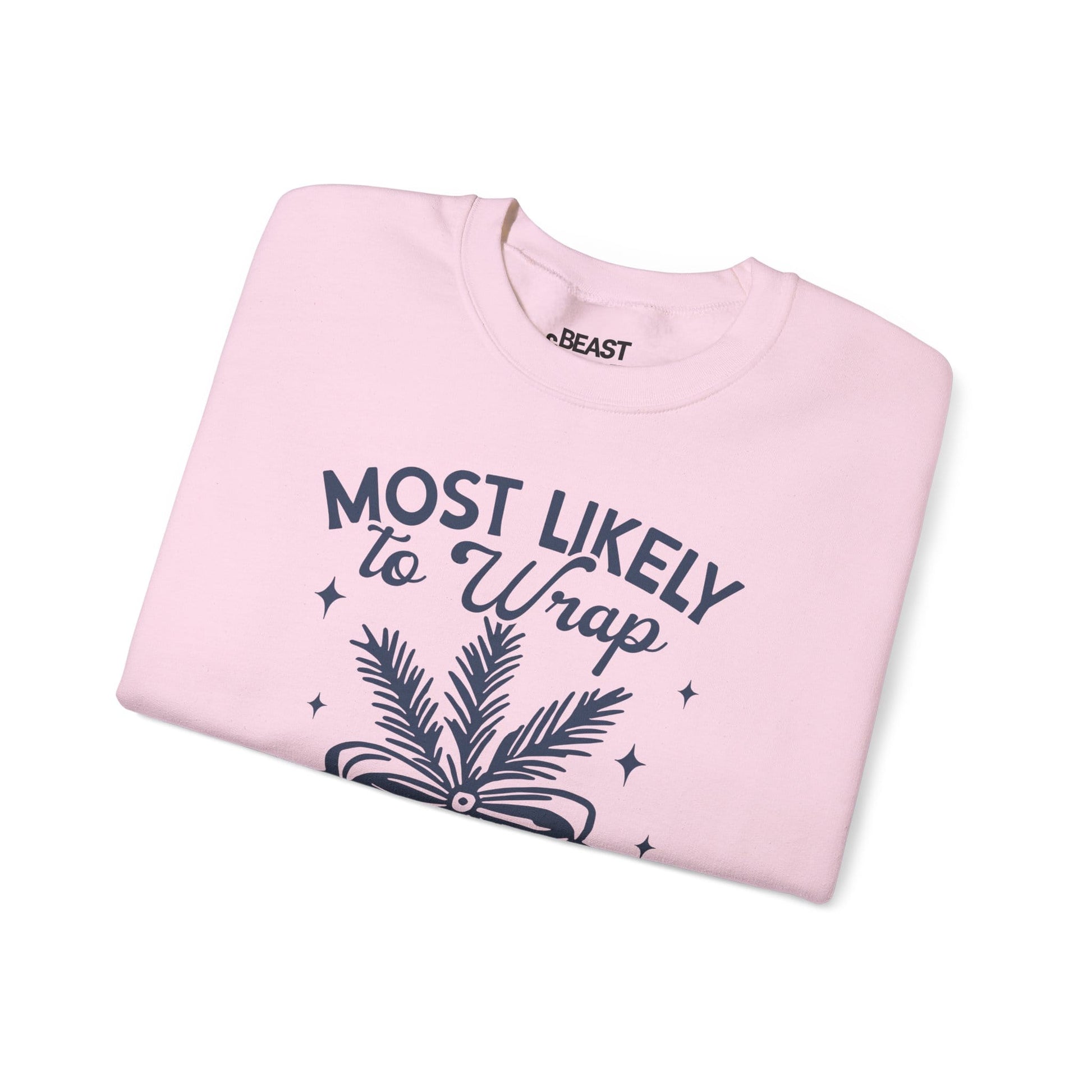 most likely to wrap all the presents christmas sweatshirt sweatshirt uk Christmas gift idea image 4