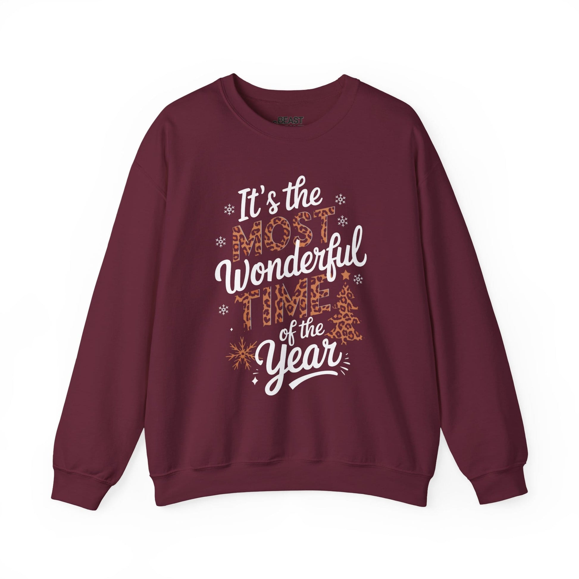 most wonderful time of the year christmas sweatshirt maroon sweatshirt uk Christmas gift idea