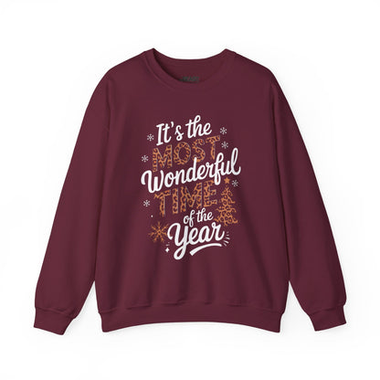 most wonderful time of the year christmas sweatshirt maroon sweatshirt uk Christmas gift idea