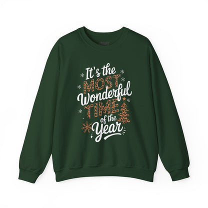 most wonderful time of the year christmas sweatshirt forest green sweatshirt uk Christmas gift idea