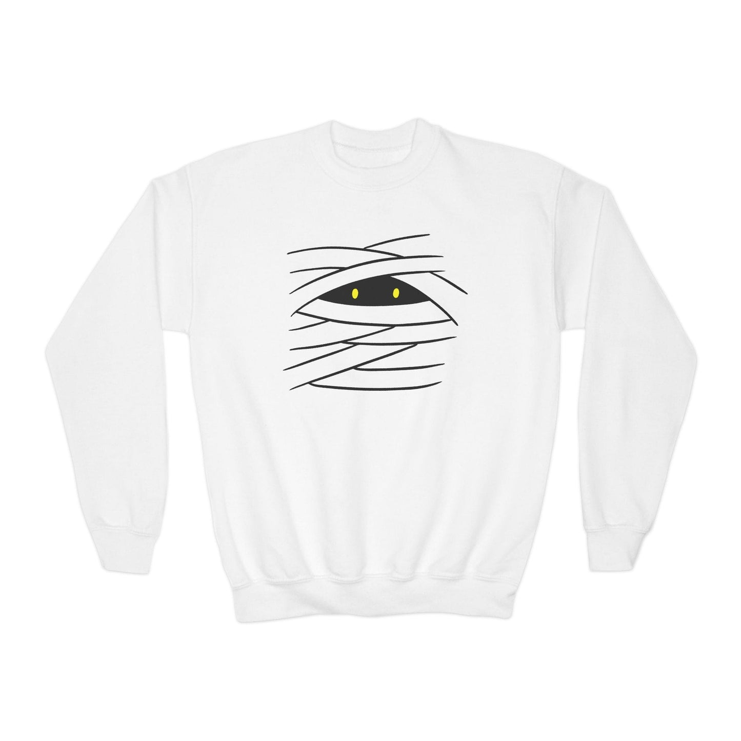 Mummy Eyes Kids Halloween Sweatshirt White / XS gift_idea unique_gift personalised_gift