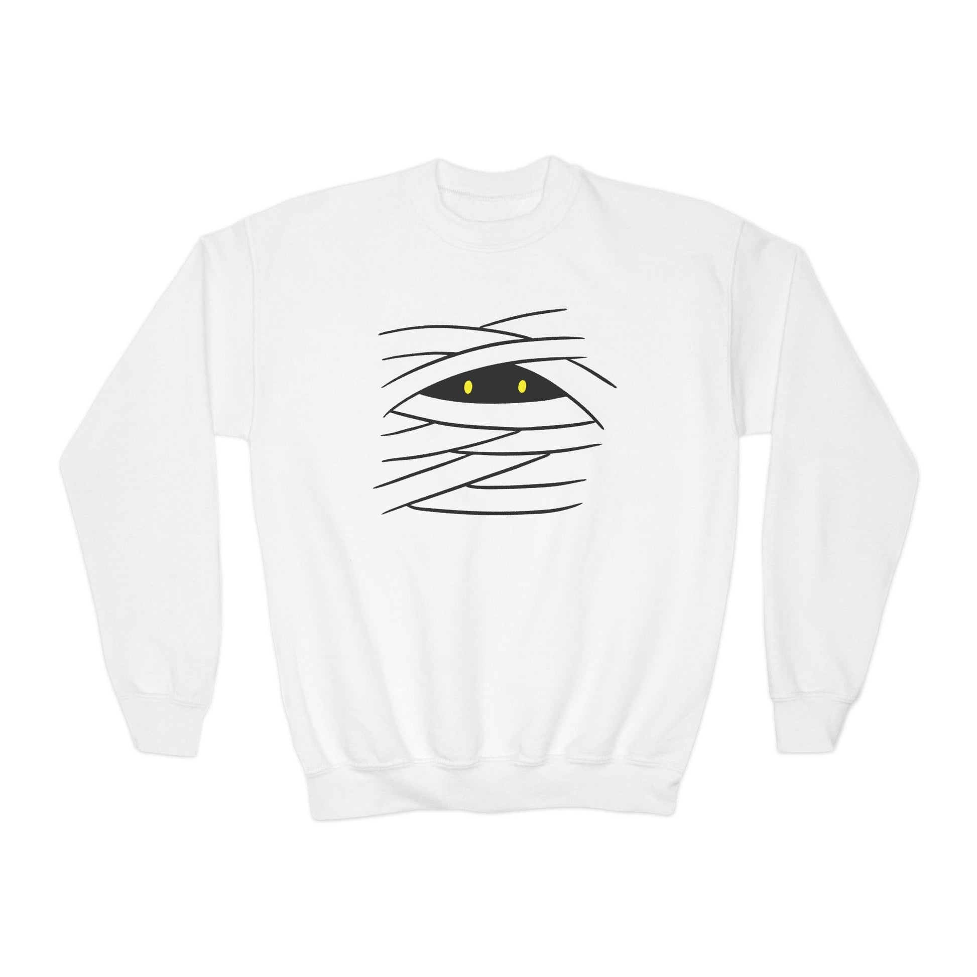 Mummy Eyes Kids Halloween Sweatshirt White / XS gift_idea unique_gift personalised_gift