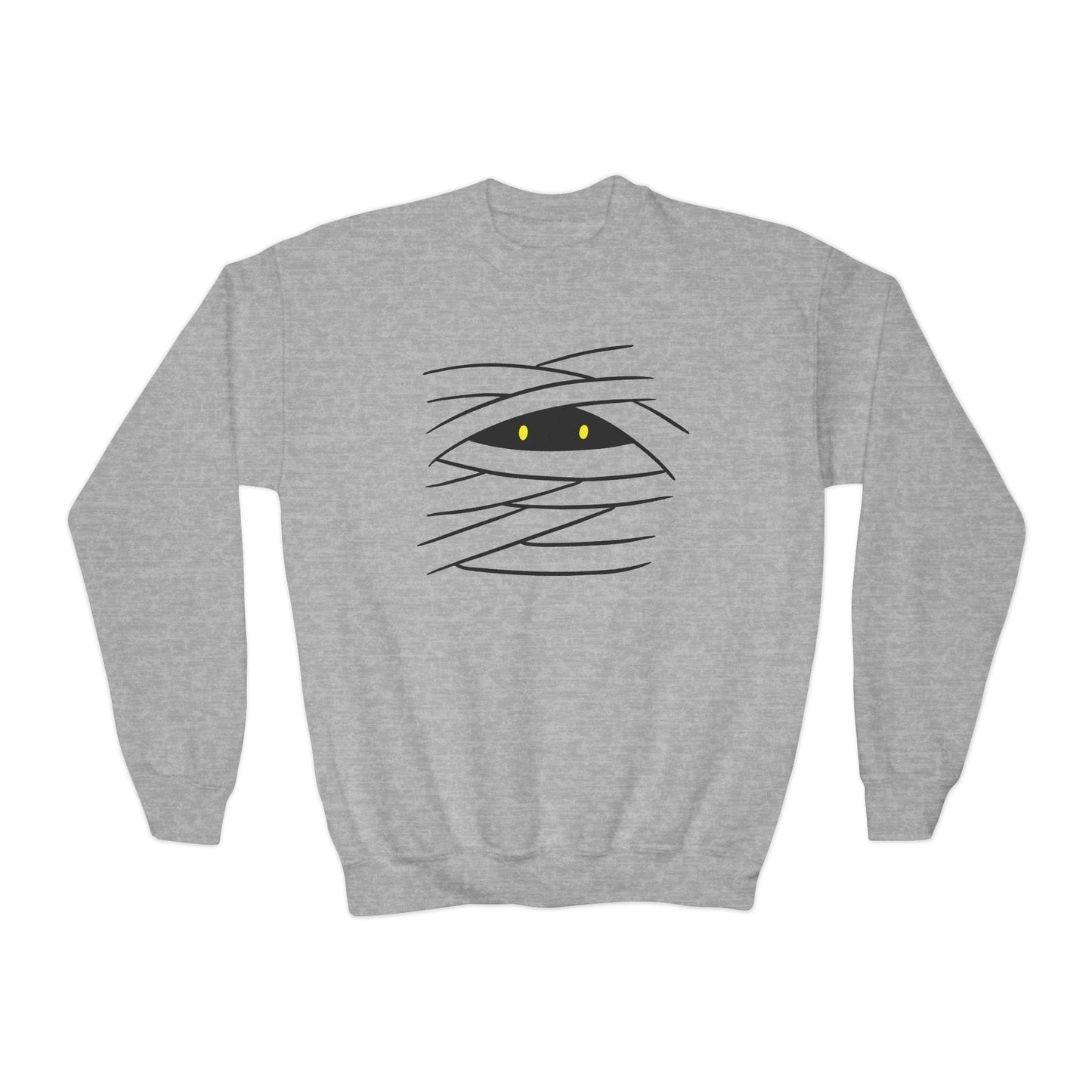 Mummy Eyes Kids Halloween Sweatshirt Sport Grey / XS gift_idea unique_gift personalised_gift