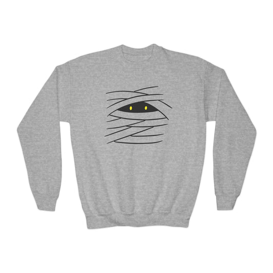 Mummy Eyes Kids Halloween Sweatshirt Sport Grey / XS gift_idea unique_gift personalised_gift