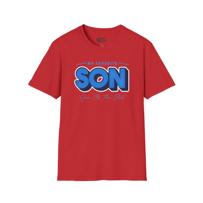 my favorite son gave me this t-shirt red t-shirt uk Father's Day gift idea