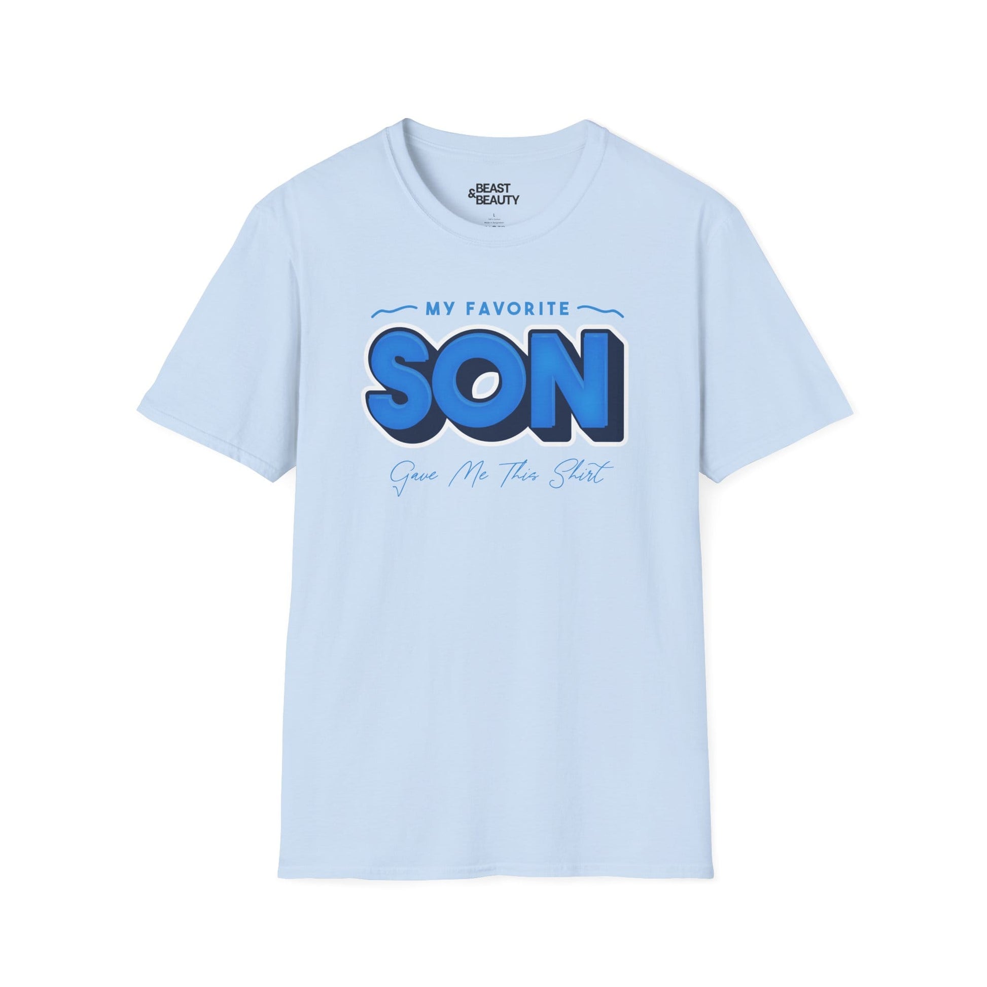 my favorite son gave me this t-shirt light blue t-shirt uk Father's Day gift idea