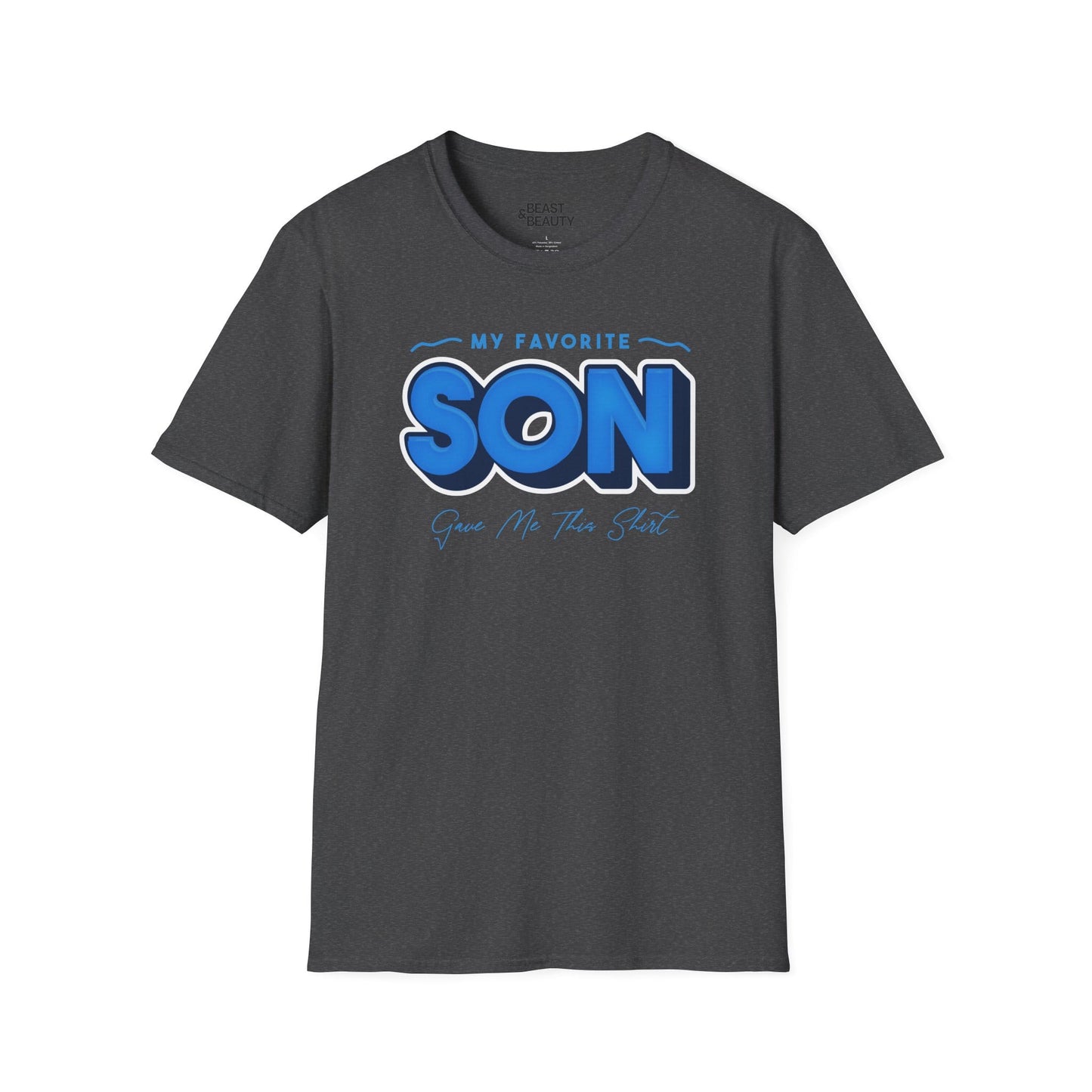 my favorite son gave me this t-shirt dark heather t-shirt uk Father's Day gift idea