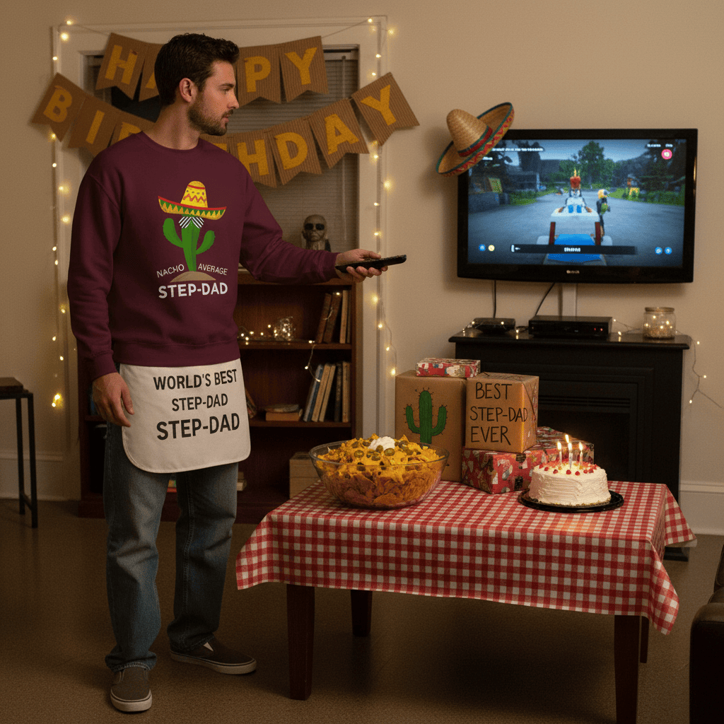 Nacho Average Step-Dad Sweatshirt gift_idea unique_gift personalised_gift
