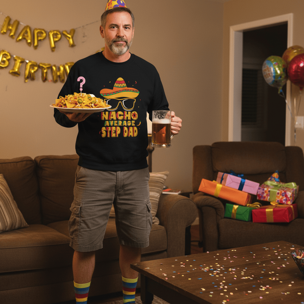 Nacho Average Step Dad Sweatshirt gift_idea unique_gift personalised_gift