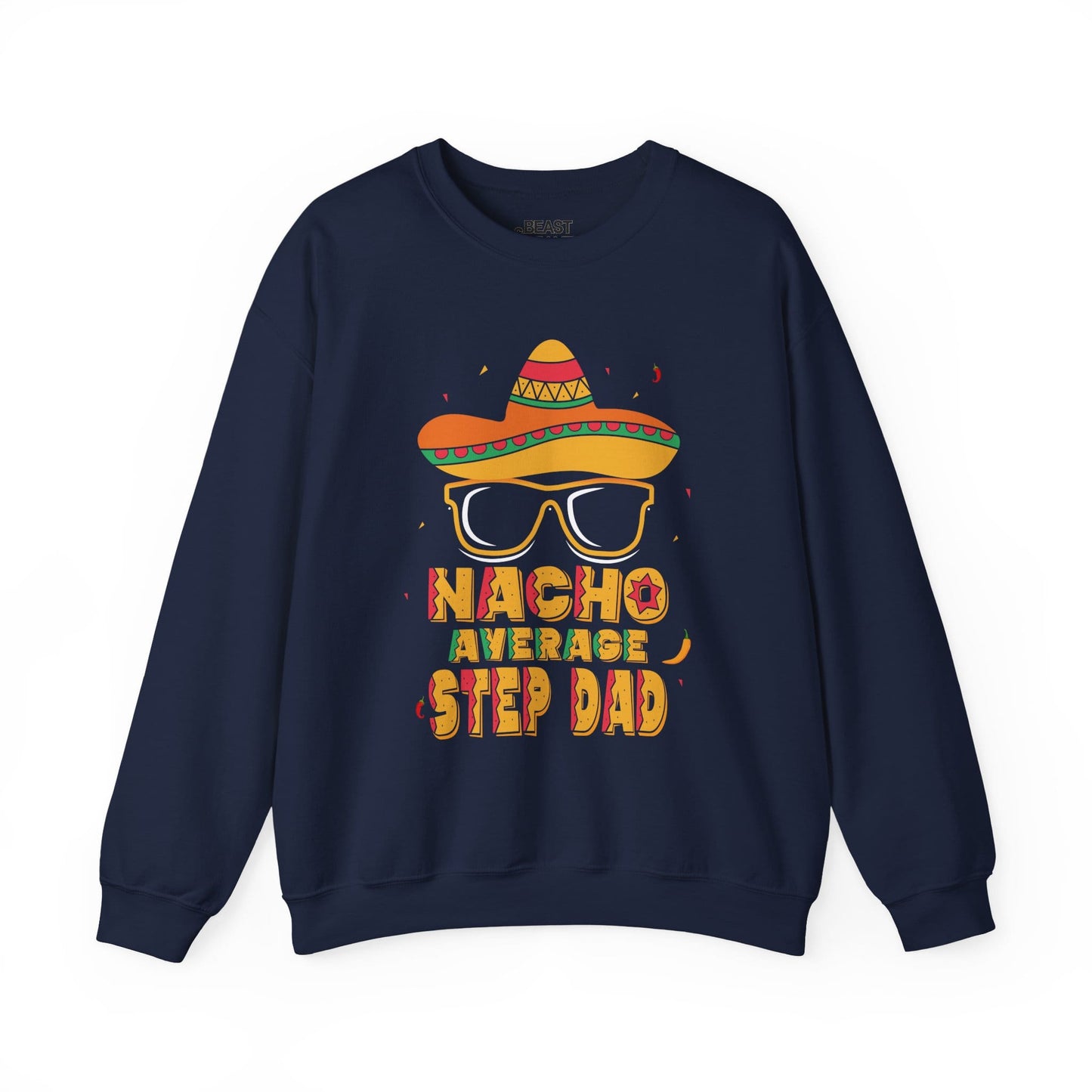 nacho average step dad sweatshirt navy sweatshirt uk Father's Day gift idea