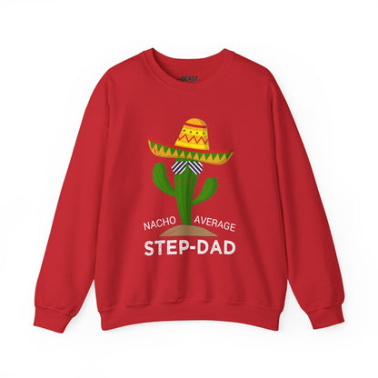 nacho average step-dad sweatshirt red sweatshirt uk Father's Day gift idea