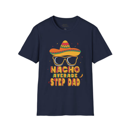 nacho average step dad t-shirt navy t-shirt uk Father's Day gift idea