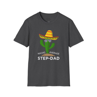 nacho average step-dad t-shirt dark heather t-shirt uk Father's Day gift idea