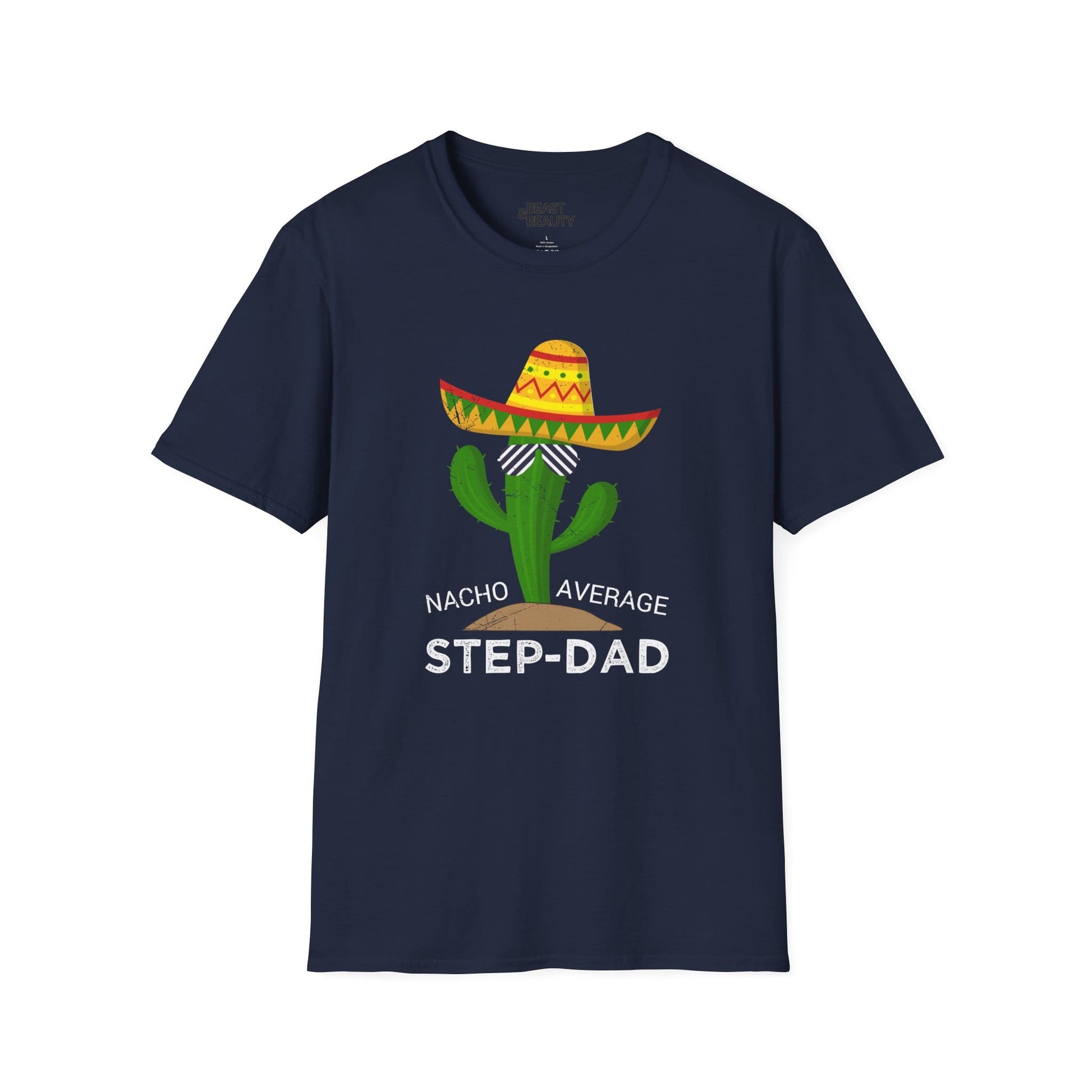nacho average step-dad t-shirt navy t-shirt uk Father's Day gift idea