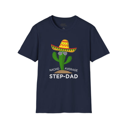 nacho average step-dad t-shirt navy t-shirt uk Father's Day gift idea