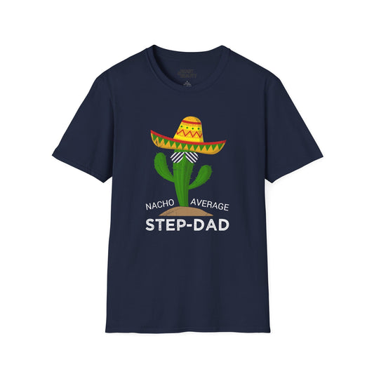 nacho average step-dad t-shirt navy t-shirt uk Father's Day gift idea