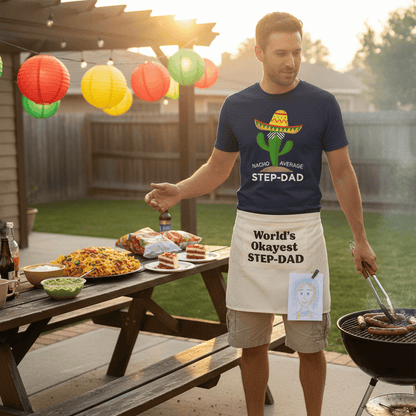 Nacho Average Step-Dad T-Shirt gift_idea unique_gift personalised_gift