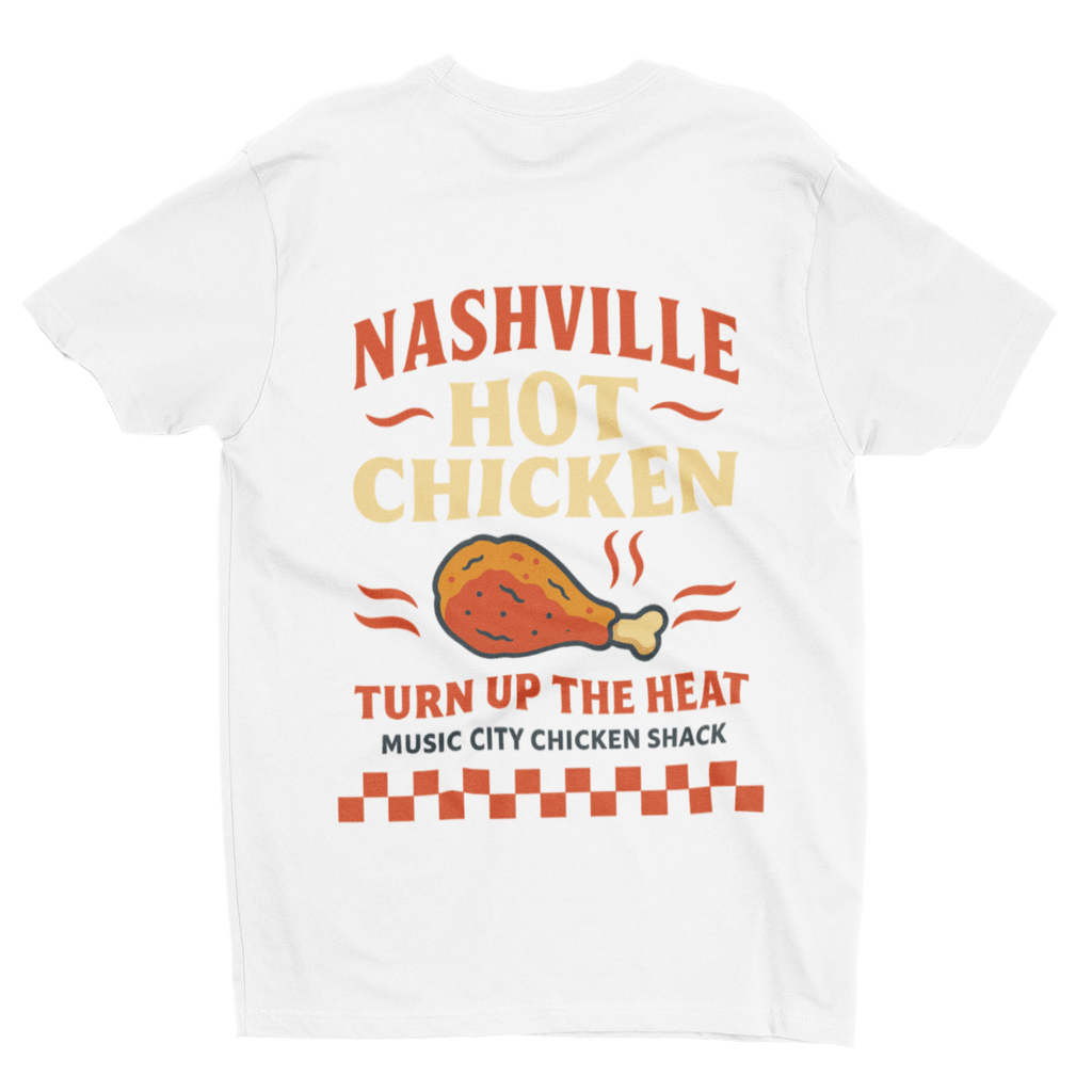 Nashville Hot Chicken T-Shirt – Music City Retro Food Tee gift_idea unique_gift personalised_gift