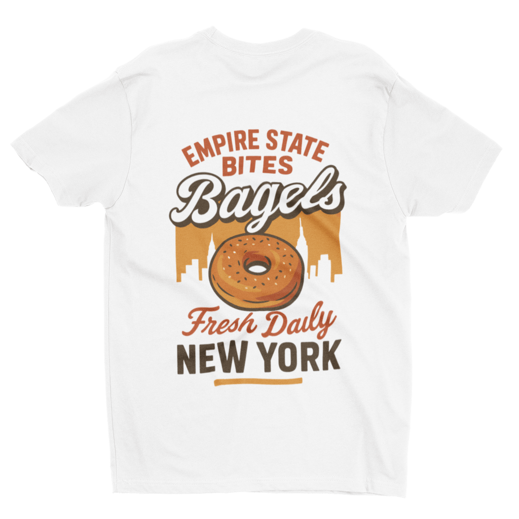New York Bagels T-Shirt – Empire State Retro Breakfast Tee gift_idea unique_gift personalised_gift