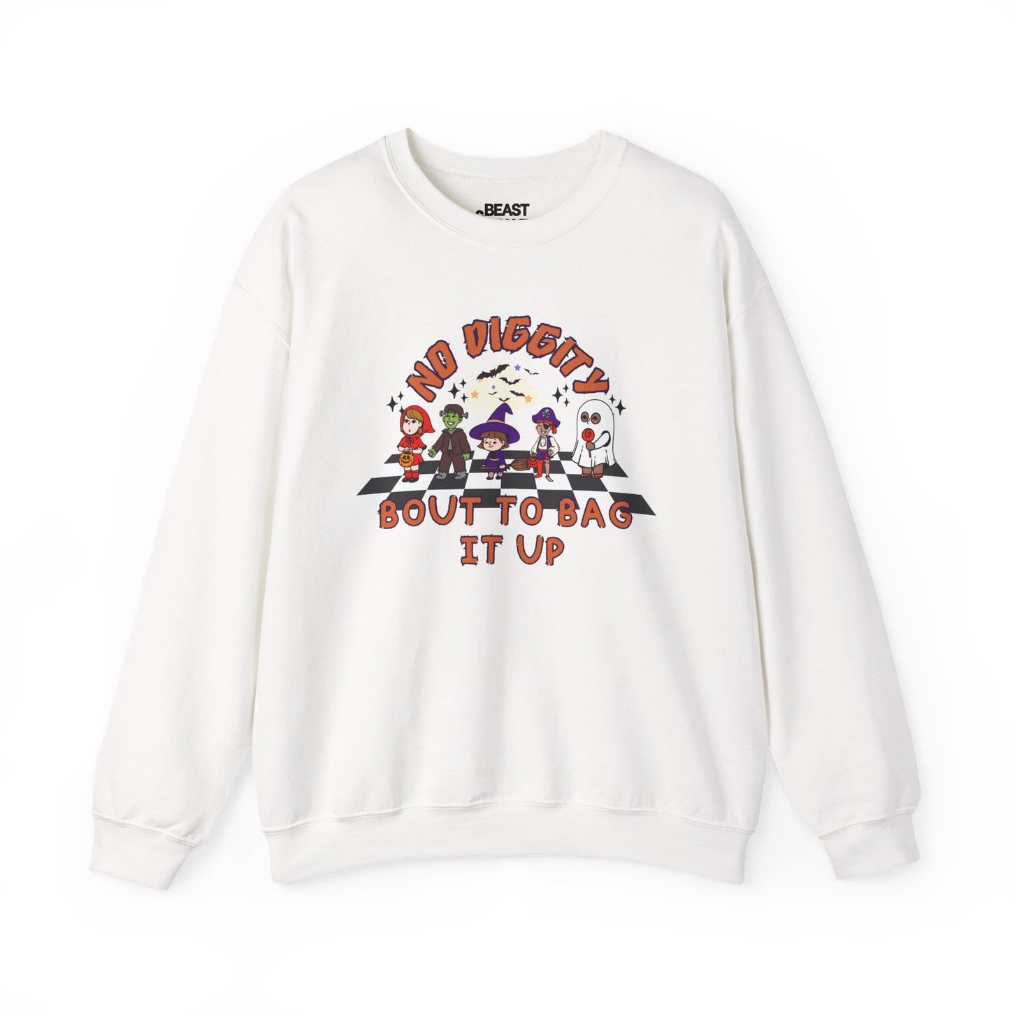No Diggity Bout To Bag It Up Halloween Sweatshirt White / S gift_idea unique_gift personalised_gift