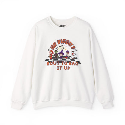 No Diggity Bout To Bag It Up Halloween Sweatshirt White / S gift_idea unique_gift personalised_gift