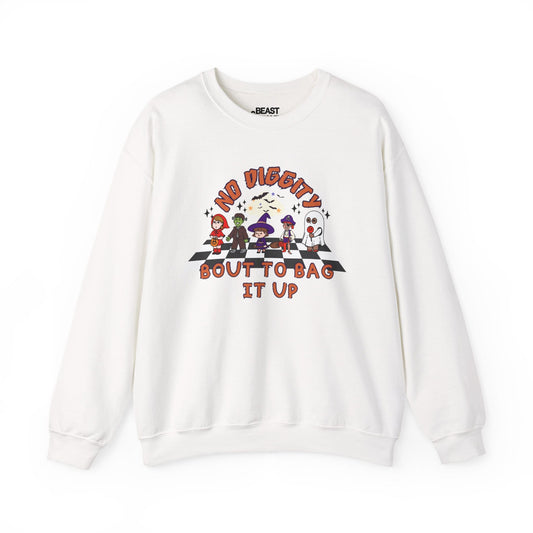 No Diggity Bout To Bag It Up Halloween Sweatshirt White / S gift_idea unique_gift personalised_gift