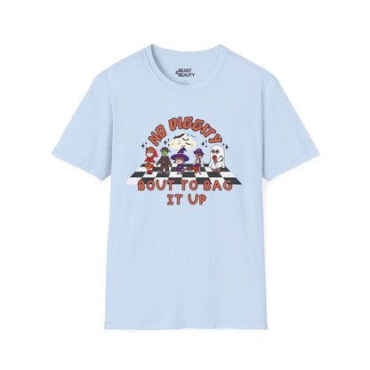 No Diggity Bout To Bag It Up Halloween T-Shirt Light Blue / S gift_idea unique_gift personalised_gift
