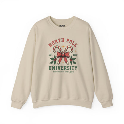 north pole university christmas sweatshirt sand sweatshirt uk Christmas gift idea