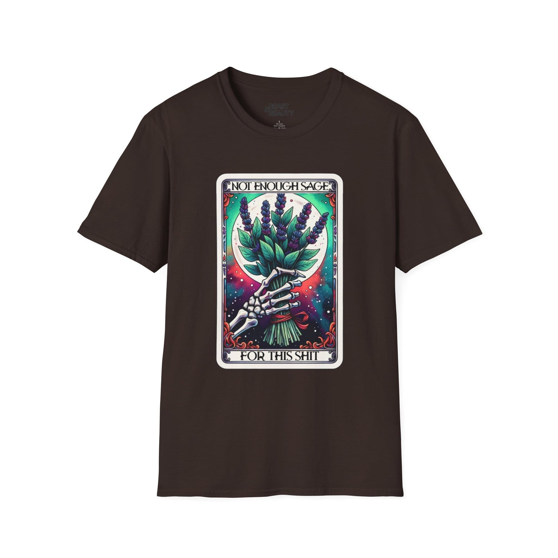 Not Enough Sage For This Shit Tarot T-Shirt Dark Chocolate / S gift_idea unique_gift personalised_gift