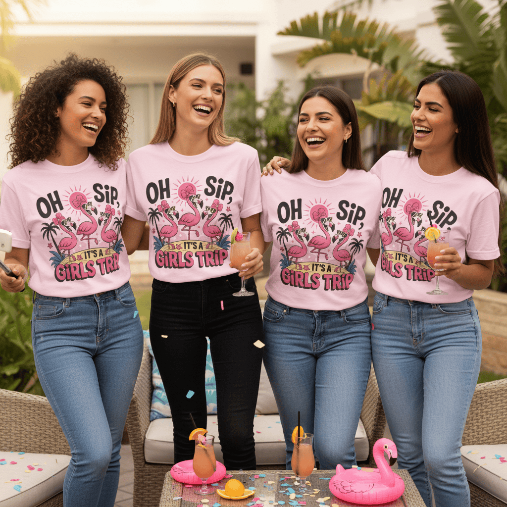 Oh Sip, It’s a Girls Trip Sweatshirt gift_idea unique_gift personalised_gift