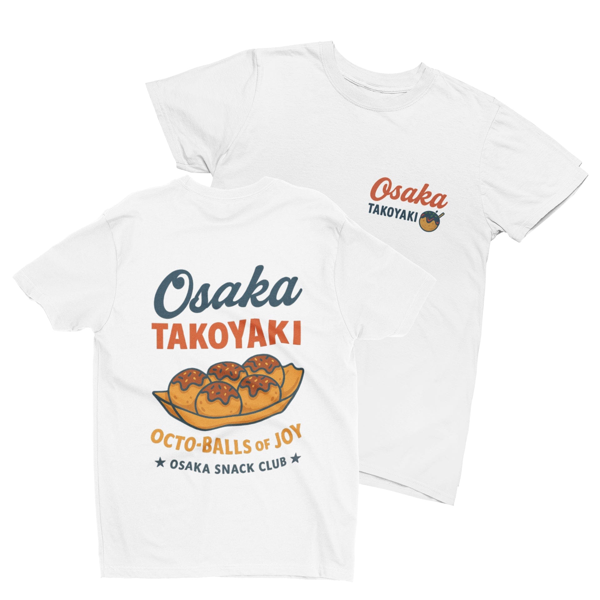 Osaka Takoyaki T-Shirt – Retro Japanese Snack Tee S (Adult) / T-Shirt gift_idea unique_gift personalised_gift