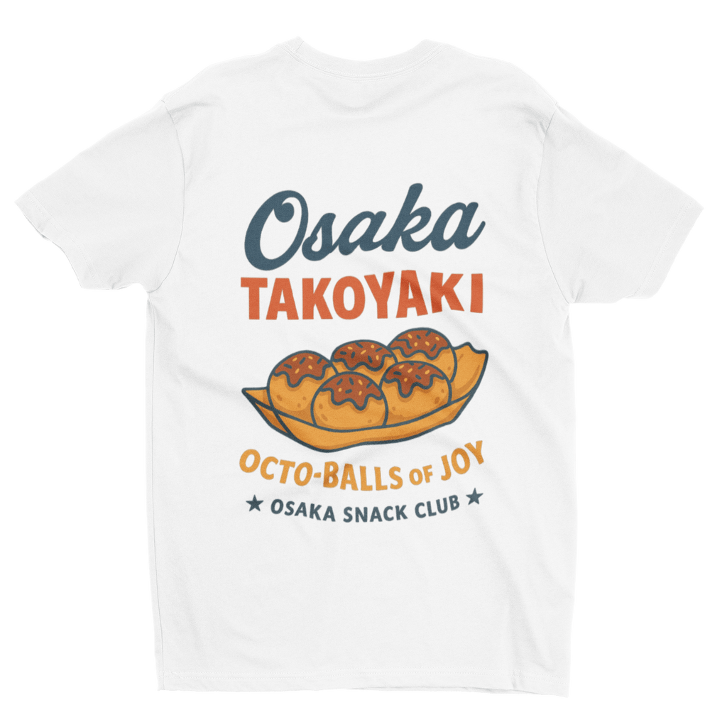 Osaka Takoyaki T-Shirt – Retro Japanese Snack Tee gift_idea unique_gift personalised_gift