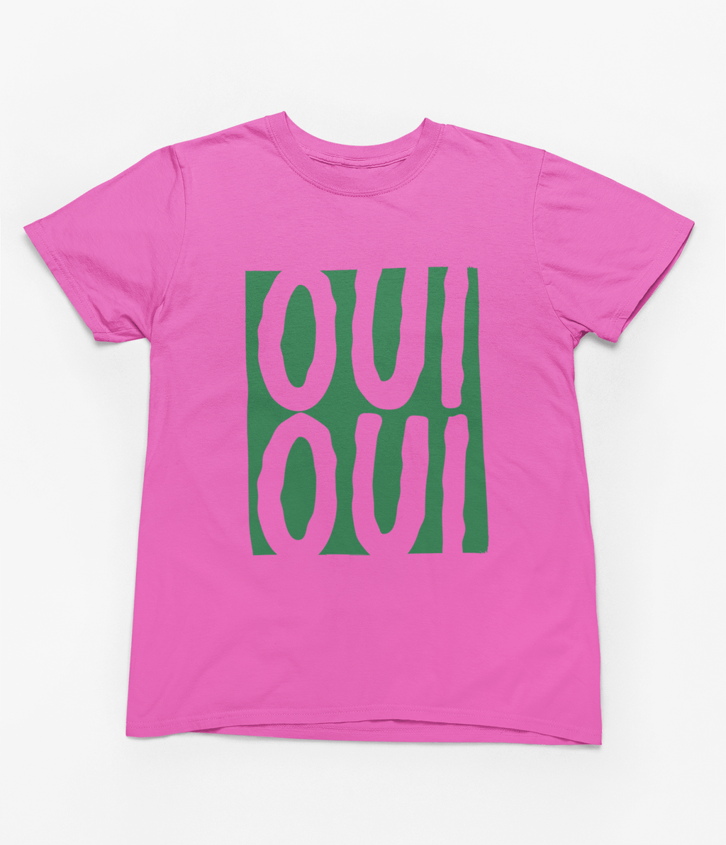 Oui Oui T-Shirt for Adults | Unisex French-Inspired Graphic Tee Pink / S (Adult) gift_idea unique_gift personalised_gift