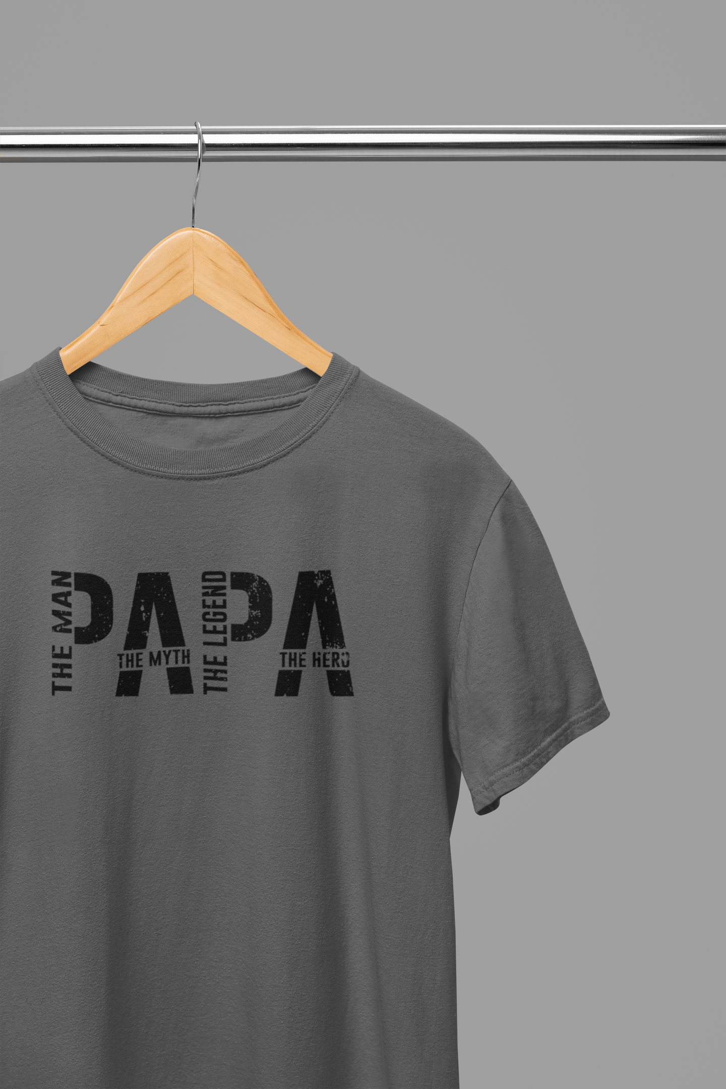 PAPA Father's Day T-Shirt/Sweatshirt T-Shirt / Small / Grey gift_idea unique_gift personalised_gift