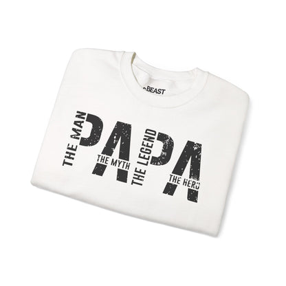 papa the man the myth the legend sweatshirt sweatshirt uk Father's Day gift idea image 5