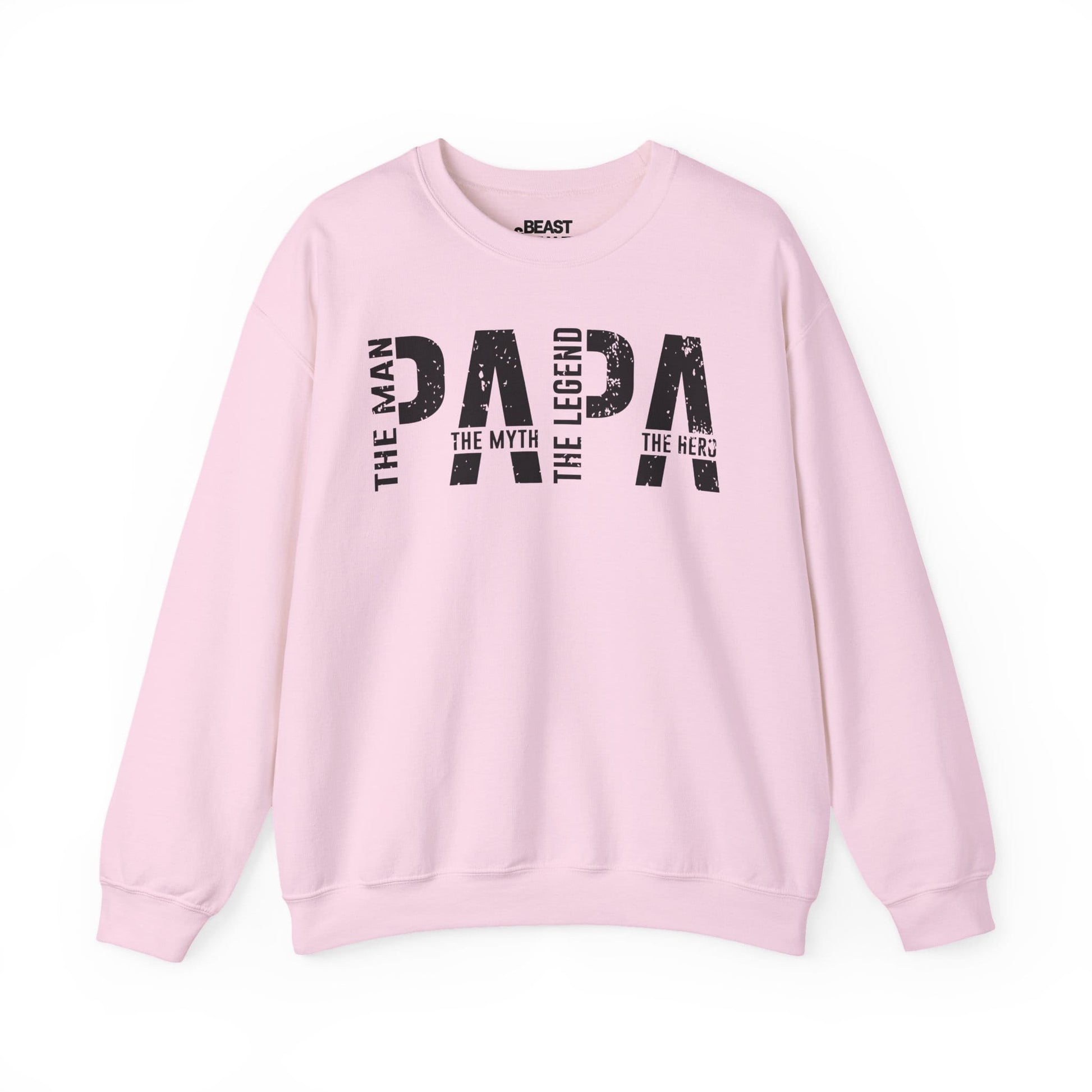 papa the man the myth the legend sweatshirt light pink sweatshirt uk Father's Day gift idea