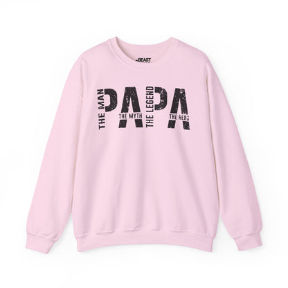 papa the man the myth the legend sweatshirt light pink sweatshirt uk Father's Day gift idea